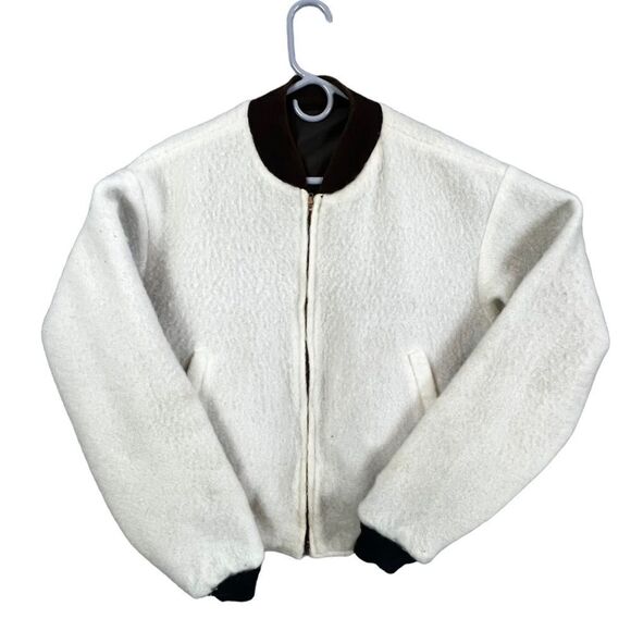 BUD BERMA MENS VINTAGE BROWN FLIGHT JACKET SIZE 40 REVERSIBLE - Picture 4 of 11